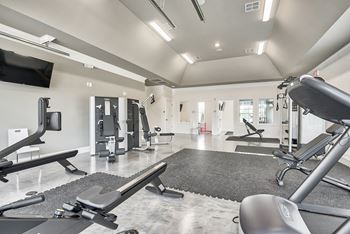 Open air fitness facility with cardio and free weights